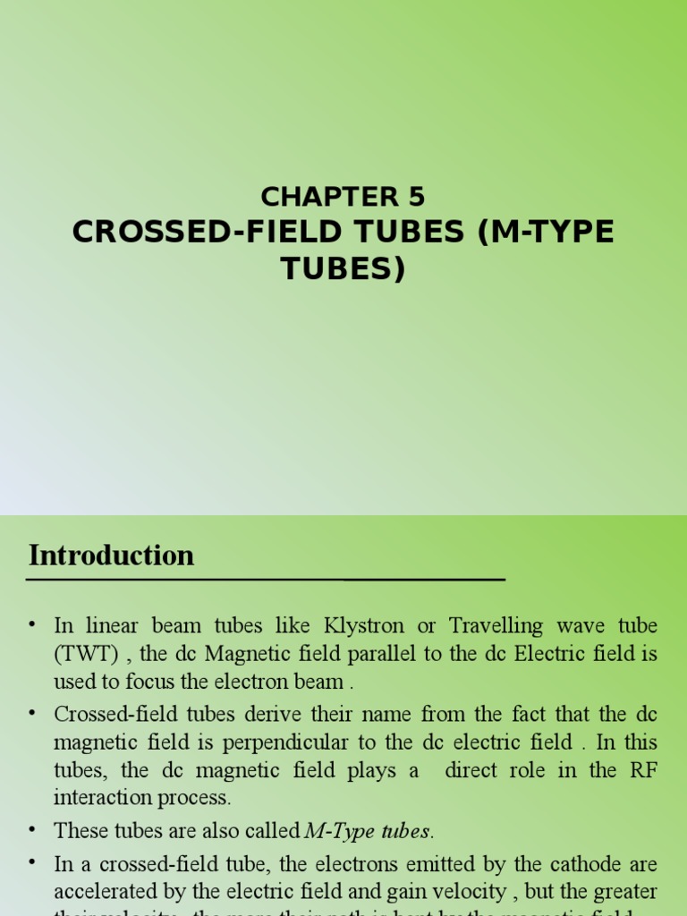 CrossedField Tubes (MType Tubes) PDF Electron Vacuum Tube