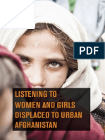 Women and girls displaced to urban Afghanistan