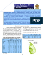 Computer Literacy Statistics - 2014: Sri Lanka