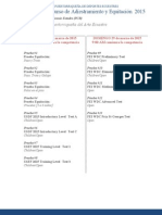 2015 Convocatoria para el Concurso #2 de Adiestramiento y Equitación