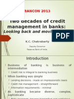 Two Decades of Credit Management in Banks