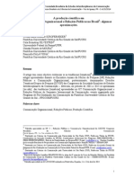 A produção científica em Comunicação Organizacional e Relações Públicas no Brasil 