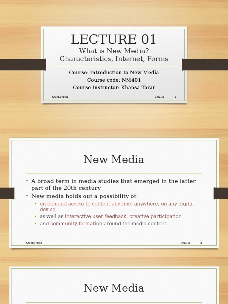 What Is New Media? Characteristics, Forms PDF Podcast