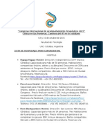 Listado Hoteles Congreso Internacional Acompañamiento Terapeutico