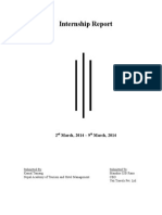 Internship Report: 2 March, 2014 - 9 March, 2014