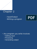 Input/Output - Writing A Program