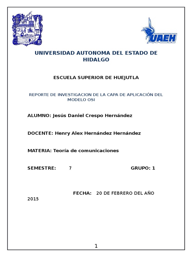 Capa de Aplicacion Del Modelo Osi Protocolo de