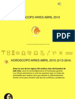 Horóscopo Aries Para Abril 2015