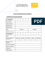 Ficha de Inscripcion Del Estudiantes 2015