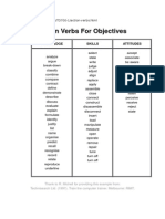 Action Verbs For Objectives