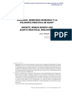 Dignidad, Derechos Humanos y La Filosofía Práctica de KANT