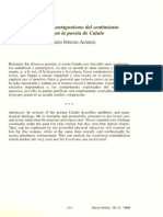 Ambivalencia y Antagonismo Del Sentimiento Amororos en La Poesía de Catulo