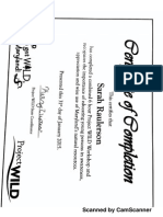 DNR Wild Certificate