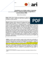 Diplomacia Brasileira - Institucionalismo Pragmatico X Autonomista