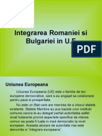 Integrarea Romaniei Si Bulgariei in UE