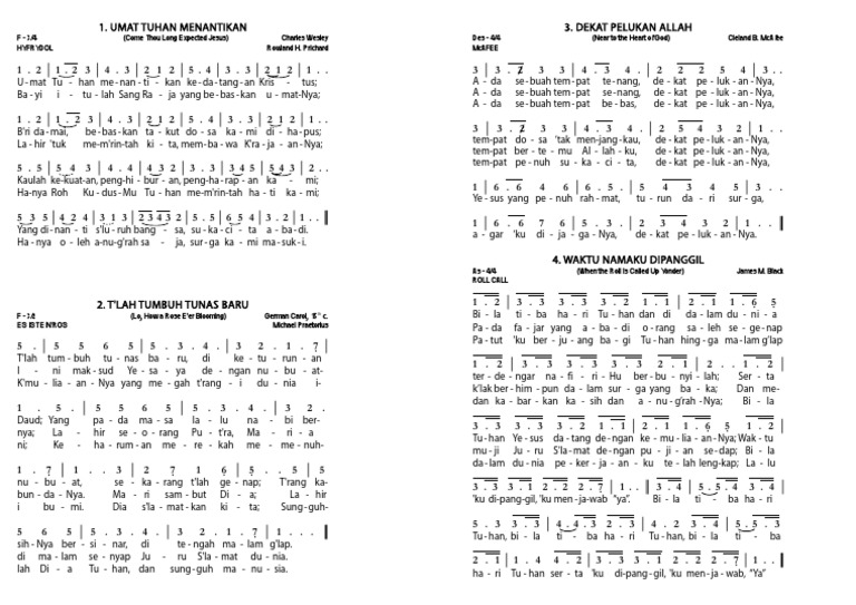 Nyanyian Ibadah Not Angka | PDF
