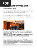 Congresso MedCam: Dott. Pasciuto, Acqua possibile fattore di rischio per la salute