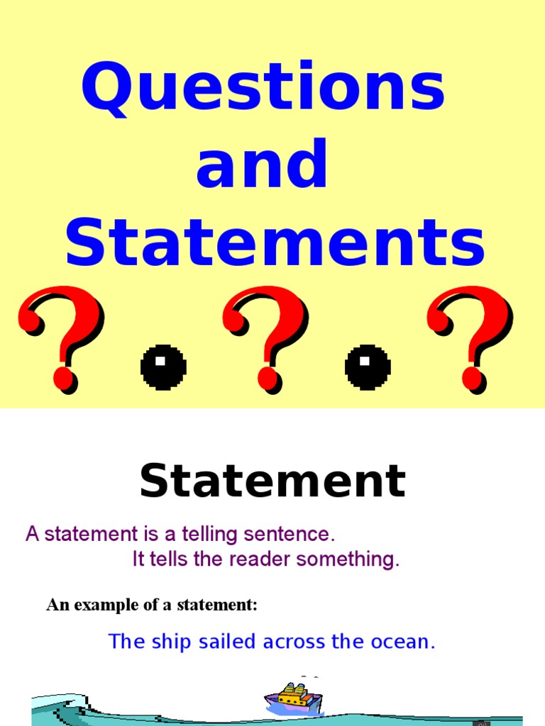 Question and Statement | PDF | Foreign Language Studies | Poetry