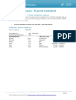 Cash Flow Forecasts Student Worksheet