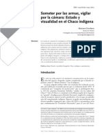 Someter Con Las Armas Vigilar Con La Cámara. Mariana Giordano. Chaco Indígena PDF