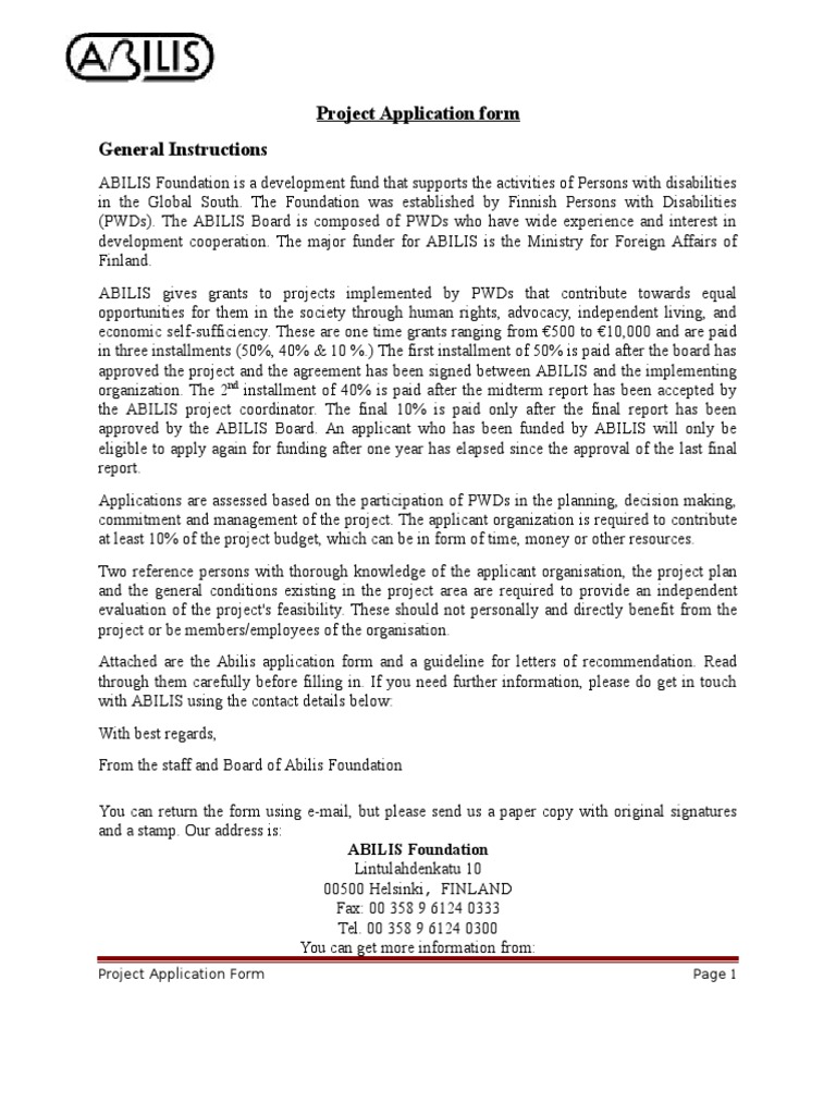 Abilis Foundation Grants for Disabled Persons 2026