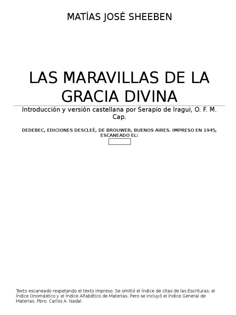 Maravillas de la Gracia Divina | PDF | Gracia divina | Cristo (título)