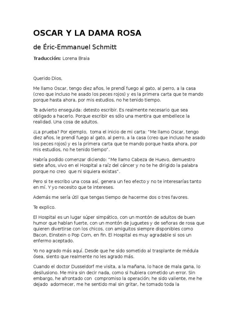 Oscar y La Dama Rosa  Humor  Albert Einstein