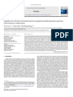 Lead (II) Ion-Selective Electrode Based On Polyaminoanthraquinone Particles With Intrinsic Conductivity