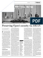 Preserving S'pore's Security Via ASEAN