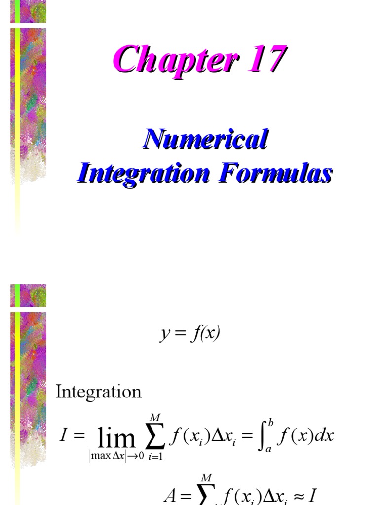 Numerical integration formulas pdf integral numerical analysis