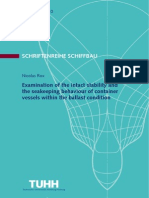 Examination of The Intact Stability and The Seakeeping Behaviour of Container Vessels Within The Ballast Condition