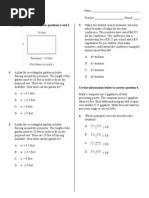 Algebra1 - Bridge To Alg2 - Module 2 Unit 3 Exam