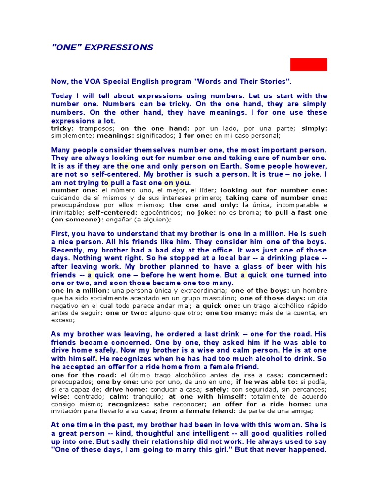 ONE Expressions | PDF