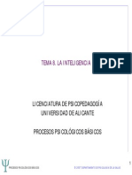 Tema 8 - Procesos Psicológicos Basicos