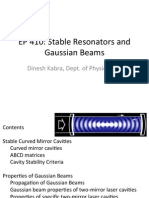 Stabilty Criterion and Gaussian Beam 