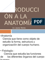 Introducción a la anatomía humana