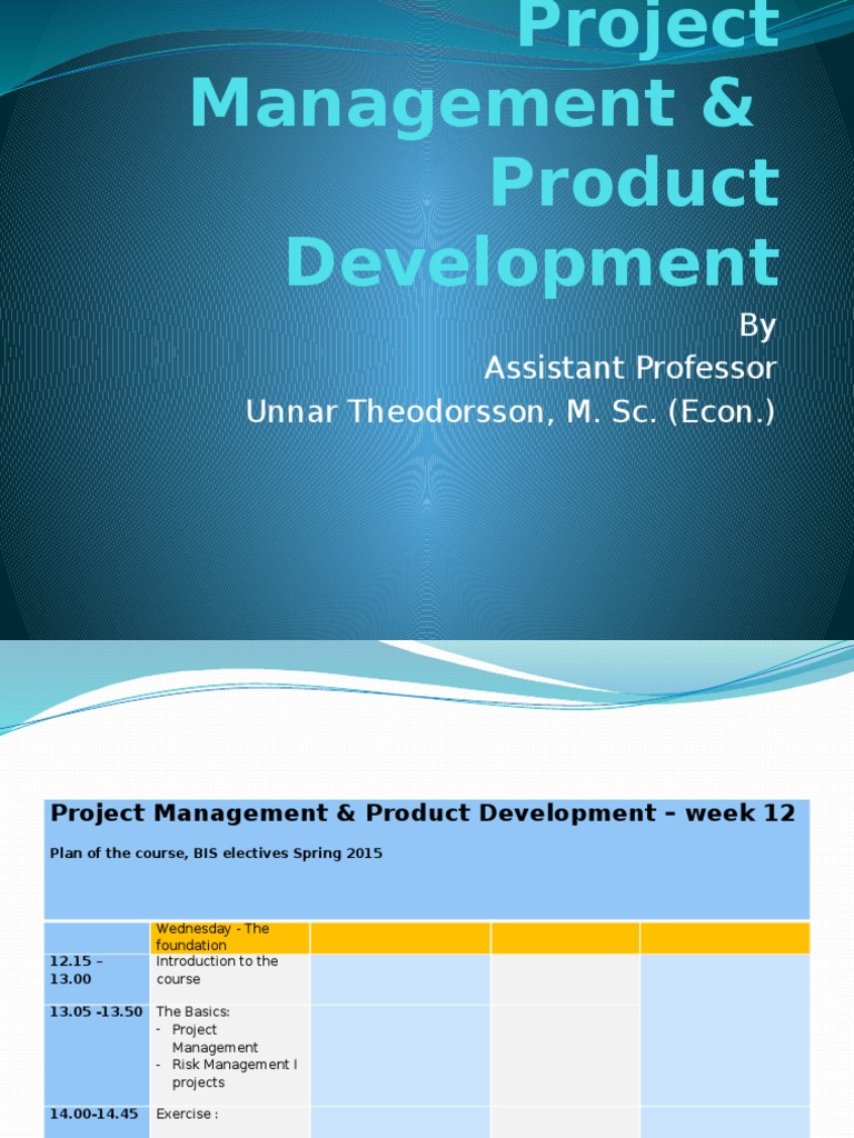 Project Management & Product Development Guide | PDF | Project ...