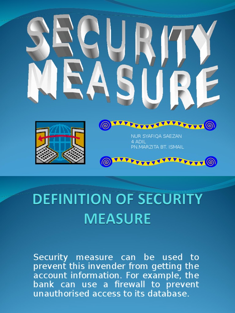 Computer Security Measures Guide | PDF