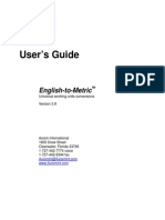 User's Guide: English-to-Metric