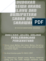 KEDUDUKAN ISTIMEWA ORANG Melayu Dan Bumiputera Sabah Dan Sarawak