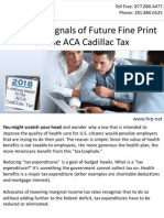 IRS Sends Signals of Future Fine Print On The ACA Cadillac Tax