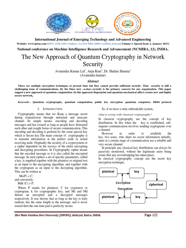 The New Approach of Quantum Cryptography in Network Security | PDF ...