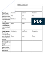 Planningsheet Exhibition