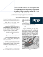 Dimensionamiento de Un Sistema de Biodigestores para El Aprovechamiento de Residuos Orgánicos en El Parque Recreacional Jipiro de La Ciudad de Loja