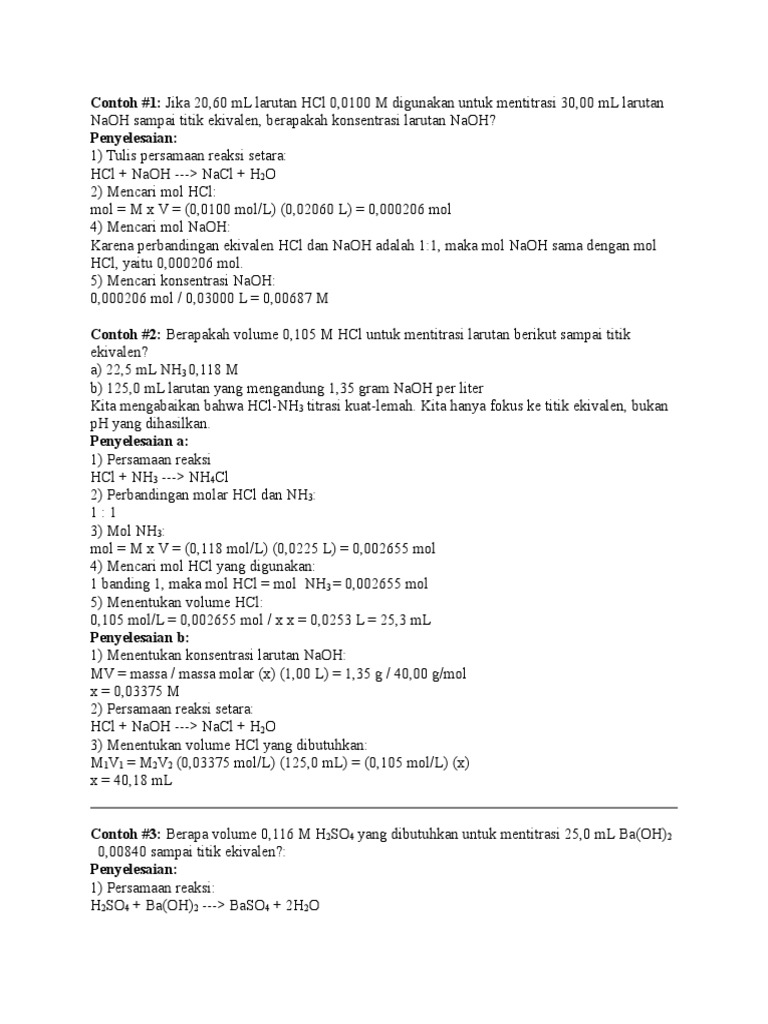 Soal Dan Pembahasan Titrasi Pengendapan