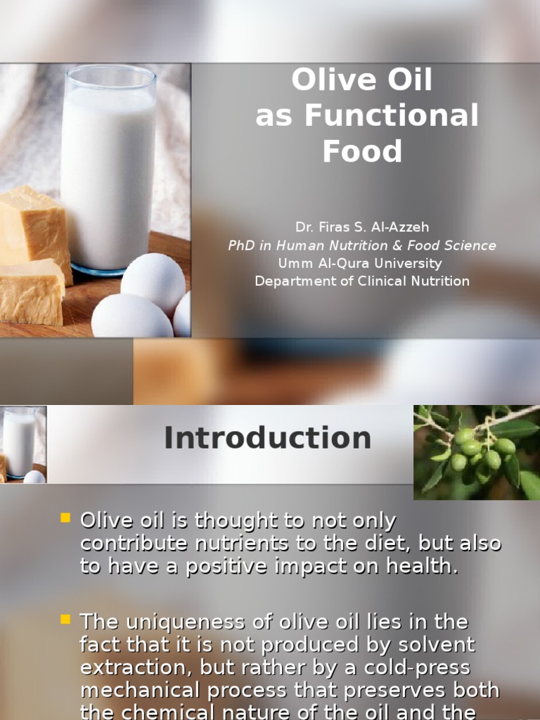 Olive Oil Seminar PDF Olive Oil Low Density Lipoprotein