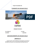 Advancements in Solar Cells: Paper Presentation On
