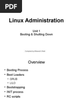 Linux Administration: Unit 1 Booting & Shutting Down