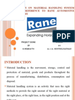 A Study On Material Handling System With Reference To Rane Automotive Industry