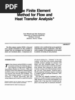 The Finite Element Method For Flow and Heat Transfer Analysis